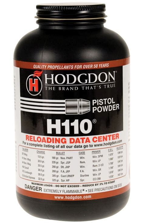 Hodgdon H110 Smokeless Pistol And Shotgun Powder 1 Lb Limitless America