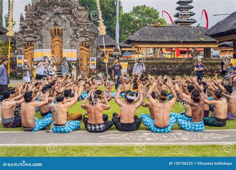 BALI 2018 MAY 20 Traditional Balinese Kecak Dance At Ulun Danu