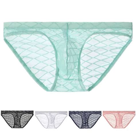 Hommes Maille String Transparent Sous V Tement Bikini Slip G String