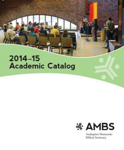 AMBS Catalog - Anabaptist Mennonite Biblical Seminary