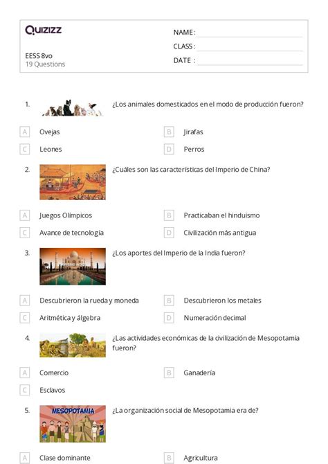 La Civilizaci N Del Indo Hojas De Trabajo Para Grado En Quizizz