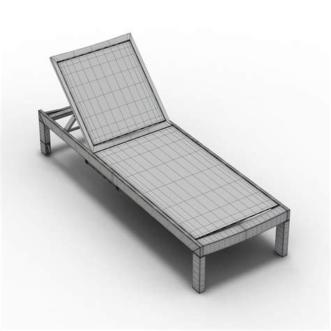 Crate And Barrel Regatta Mesh Chaise Lounge 3D Model 24 Max Obj