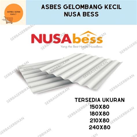 Jual Asbes Gelombang Kecil Nusabess Nusaboard Tebal Mm Termurah