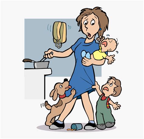 Funny Stressed Out Mom Clipart Overwhelmed Mom Clipart Hd Png