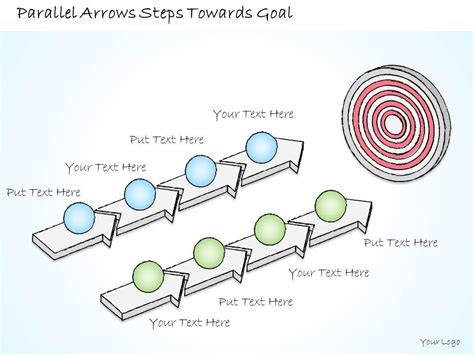 2502 Business Ppt Diagram Parallel Arrows Steps Towards Goal Powerpoint