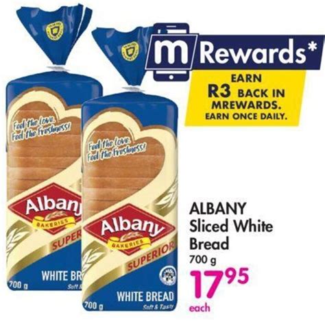 Albany Sliced White Bread 700 G Offer At Makro