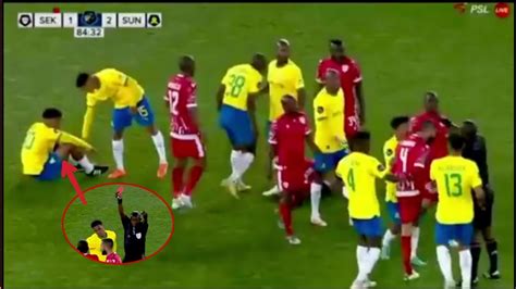 Rivaldo Coetzee Red Card Sekhukhune United Vs Mamelodi Sundowns 1 2