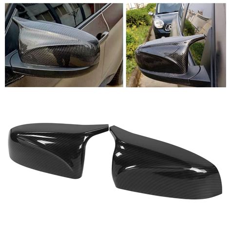 Car Pcs Car Side Door Rearview Mirror Cover Caps Trim Waterproof For