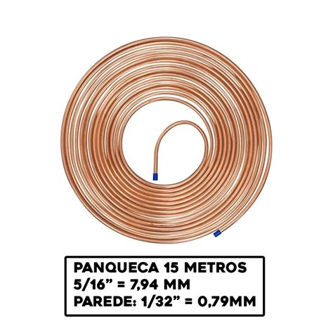 Tubo Cano De Cobre Flexivel Panqueca Metros Eluma Tubos De Cobre