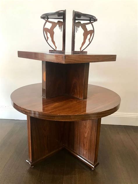 A Pair Of Rare Art Deco Wooden Nude Woman Corner Shelves Bookends Artedeco Online Antiques