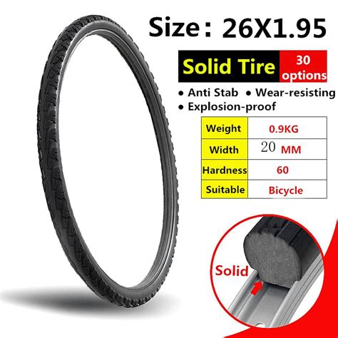 26 1 95 Bicycle Solid Wear Resistant Airless Tire Anti Stab Riding MTB