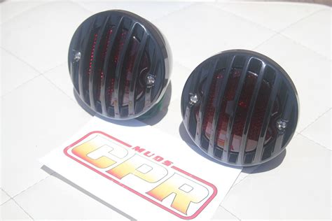 Custom Hot Rod Truck Tail Light Lamps Duolamp Black Grill Bezel Right Left Pair Muds Classic Parts