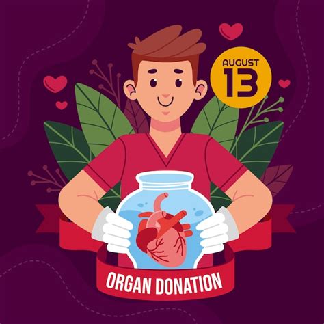 Premium Vector Flat World Organ Donation Day Illustration