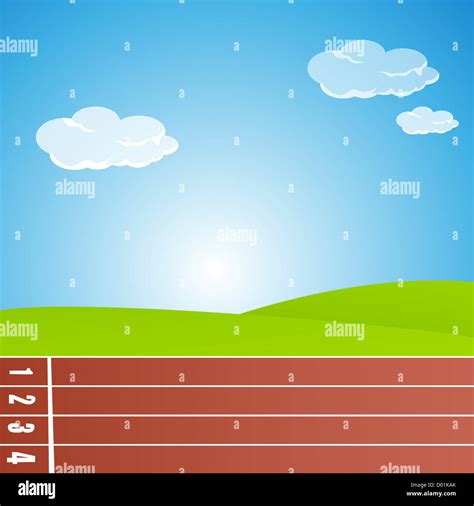 Illustration Of Racing Track Stock Photo Alamy