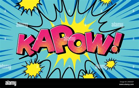 Kapow Retro Comic Speech Bubble And Effect In Pop Art Style