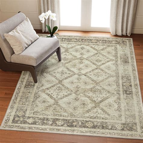 Valenrug Area Rug 8x10 Machine Washable Rugs Non Slip Rugs For Living Room Super