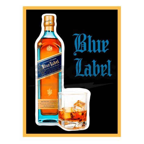 Letrero Acrílico Whisky Johnnie Walker Blue Label LED Luminoso