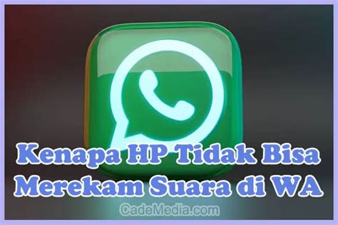 Kenapa HP Tidak Bisa Merekam Suara Di WhatsApp Penyebab Dan Cara