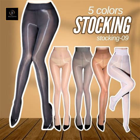 Jual Belladonna Id COD Pakaian Dalam Lingerie Stocking 09 Model Glossy Wanita Dewasa Sexy