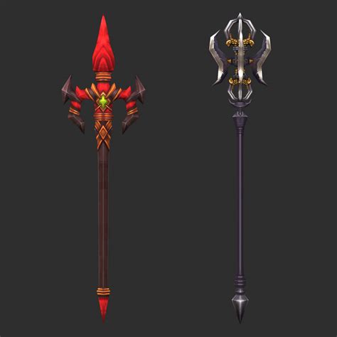 Fantasy Spear Weapon Pack - 3D Model by cghriggs