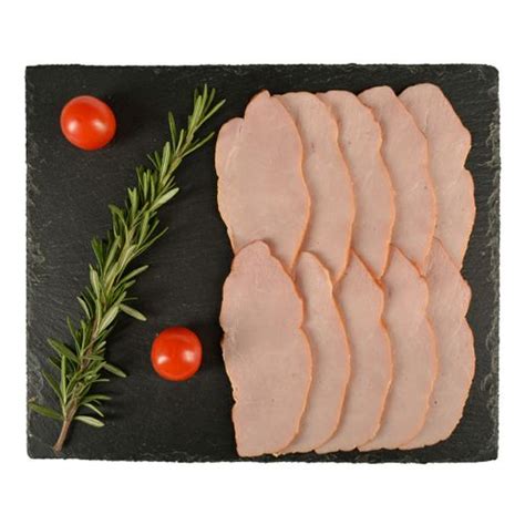 Шинка АШАН Красная птица Деликатесная копчено-вареная ~500 г - купить с ...