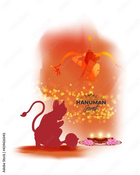 Photo And Art Print Vector Illustration Concept Of Hanuman Jayanti With