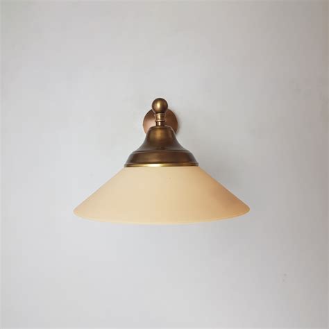 Traditional Brass Wall Light With Glass E Contract Lighting