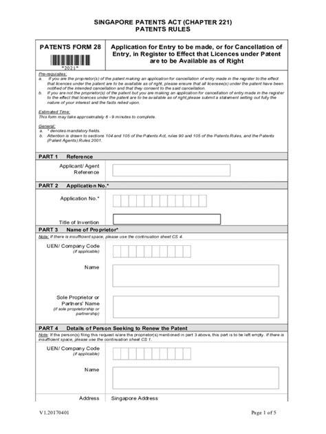 Fillable Online PATENTS ACT CHAPTER 221 SECTIONS 42 110 AND 115