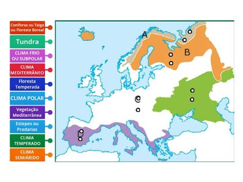 Clima Da Europa - Clima e Vegetação da Europa - Labelled diagram