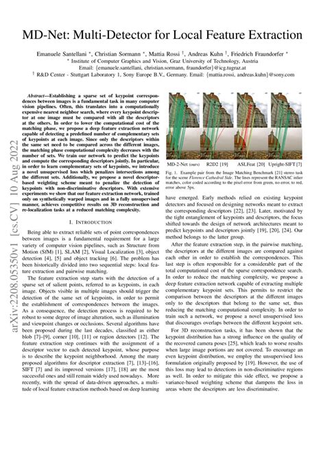 MD Net Multi Detector For Local Feature Extraction DeepAI