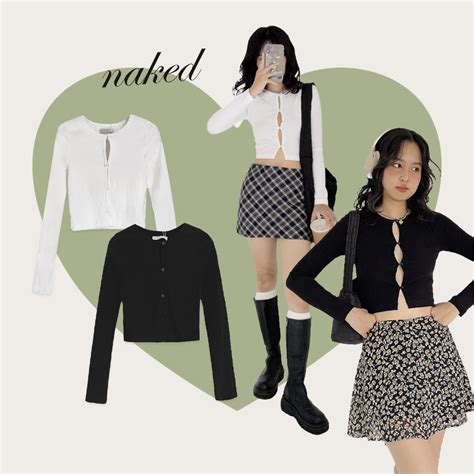 Áo len tăm cài khuy Naked by V Fit Cardigan xinh đẹp Shopee Việt Nam