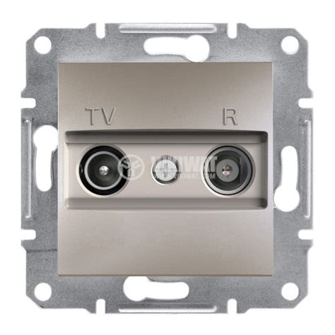 Розетка двойна, TV, радио, цвят бронз, EPH3300169