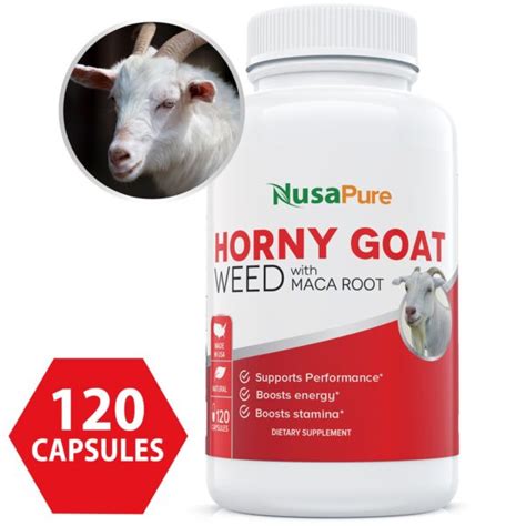 Horny Goat Weed 1000 Mg 120 Caps NON GMO Nusapure