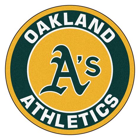Fanmats Mlb Oakland Athletics Green 2 Ft X 2 Ft Round Area Rug 18145