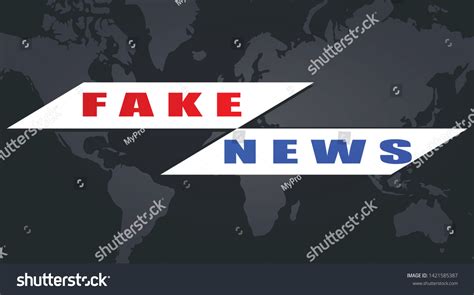 Fake News Poster Vector Illustration Stock Vector Royalty Free