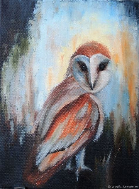 Картина сова "В ожидании ночи", масло холст в интернет-магазине Ярмарка ...