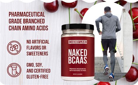Amazon NAKED Cherry Lime BCAAs Amino Acids Powder Pure Formula Vegan Branched