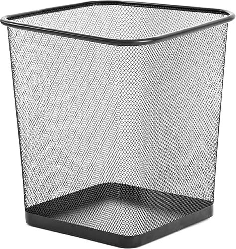 Zuvo Metal Wire Mesh Waste Basket Garbage Trash Can For Office Home