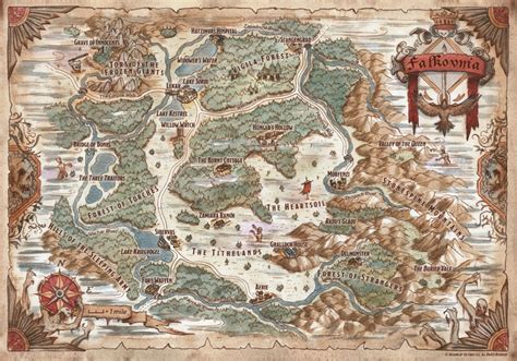 Dandd Van Richtens Guide To Ravenloft Map Of Falkovnia An Art Print