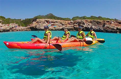 Excursión en Kayak Cuevas Snorkel desde Cala Torret en Menorca