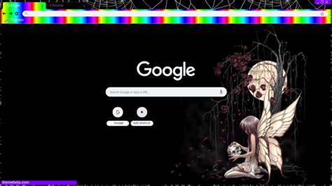 Dark Fairy Rainbow Chrome Theme ThemeBeta