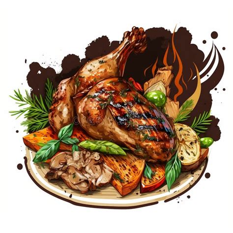 Grilled Steak And Roast Chicken Delicious Food Choices Generative Ai