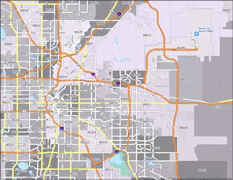 Denver Zip Code Map Printable
