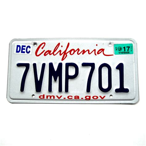California State Dmv Ca Gov Authentic License Plate