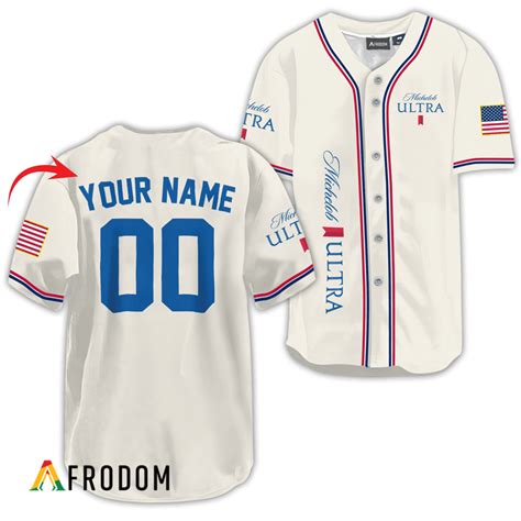 Personalized Michelob Ultra Basic American Flag Baseball Jersey Afrodom