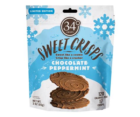 34 Degrees Chocolate Peppermint Sweet Crisps 3 Oz Big Lots
