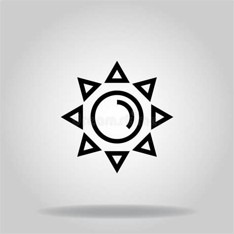 Brightness Icon Or Logo In Outline Stock Vector Illustration Of