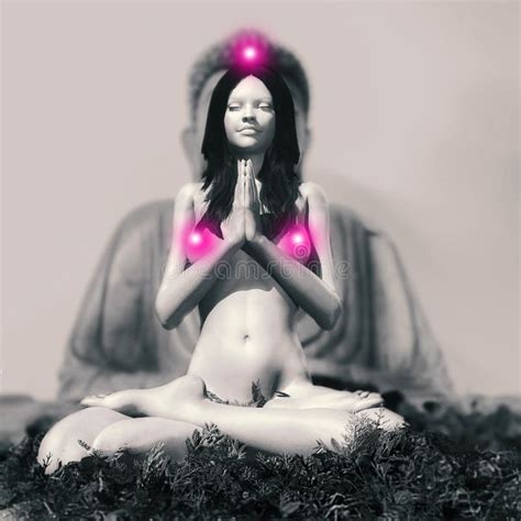 Female Naked Buddha Meditating Stock Illustration Illustration Of Freedom Beautiful 116237797