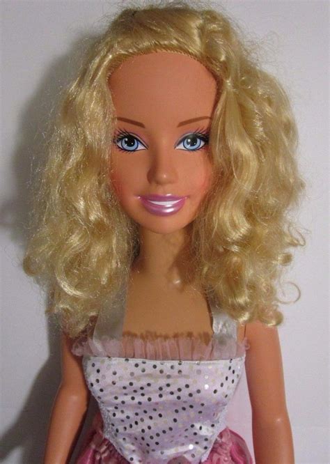 Mattel Long Curly Blonde Hair My Size Barbie Doll Very Pretty