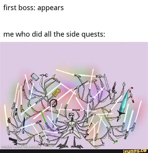 First Boss Appears Me Who Did All The Side Quests Seotitle Edgy